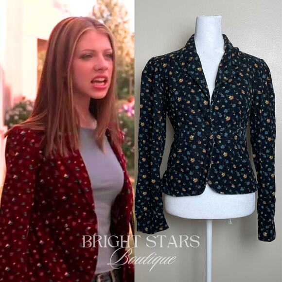 Extremely Rare Floral Corduroy Jacket ALT ASO Dawn Summer Buffy Paige Charmed - Picture 1 of 11